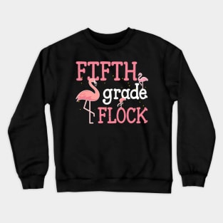 Flamingo 5th Fifth Grade Back To School Crewneck Sweatshirt